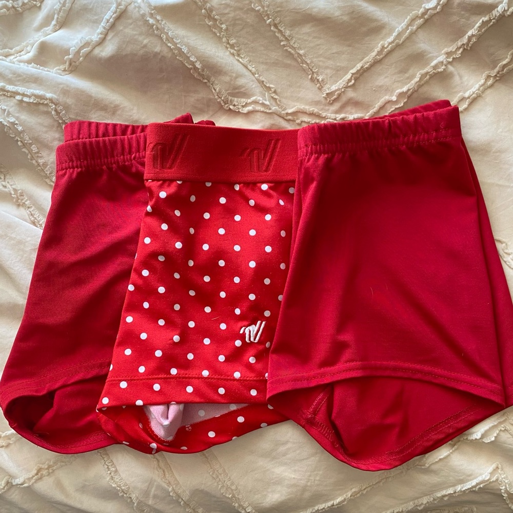 Red and Polk a dot spandex